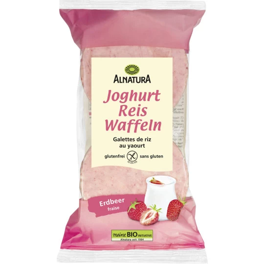 Bio Reiswaffeln Joghurt Erdbeer 100G 1 Bio Reiswaffeln Joghurt Erdbeer 100G